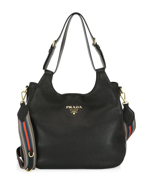 prada re-edition hobo bag in black|prada hobo bag leather.